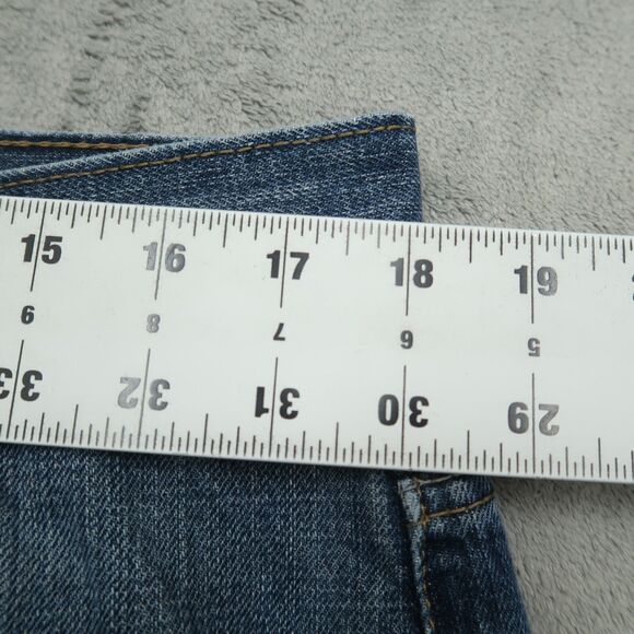 Calvin Klein Jeans Mens Size 36x35 Blue Relaxed Straight Rigid Denim Stone Wash - Picture 6 of 16